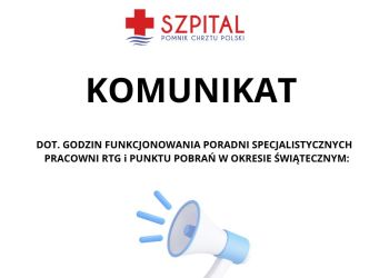 Godziny pracy w okresie świątecznym