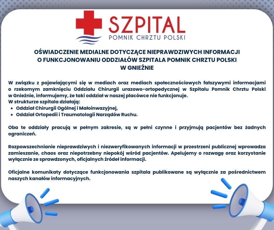 Oświadczenie dotyczące nieprawdziwych informacji medialnych